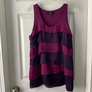 Purple tank top blouse, size M